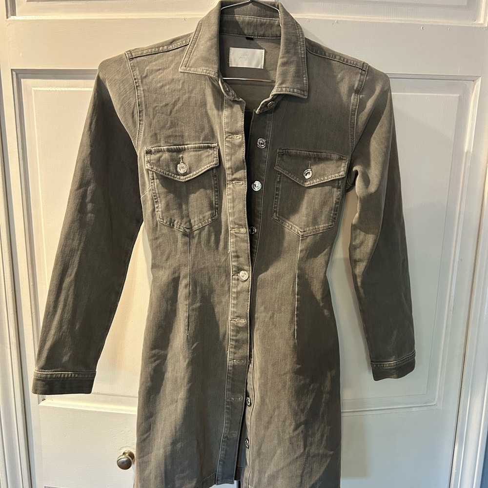 7 For All Mankind Gray Mini Dress